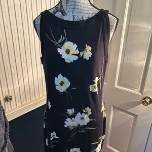 WHBM Sleeveless Bateau-Neck Sheath Dress, Size Medium